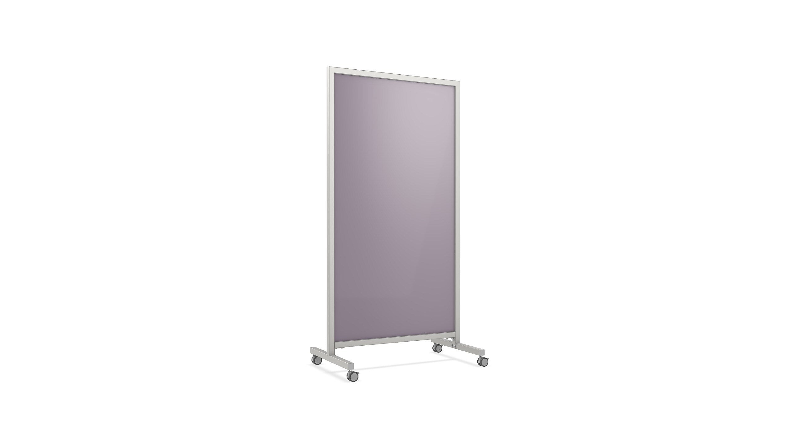 Ghent EZ Glass Mobile Dry-Erase Whiteboard, Aluminum Frame, 75"H x 38"W (EZ1NA7538GP)