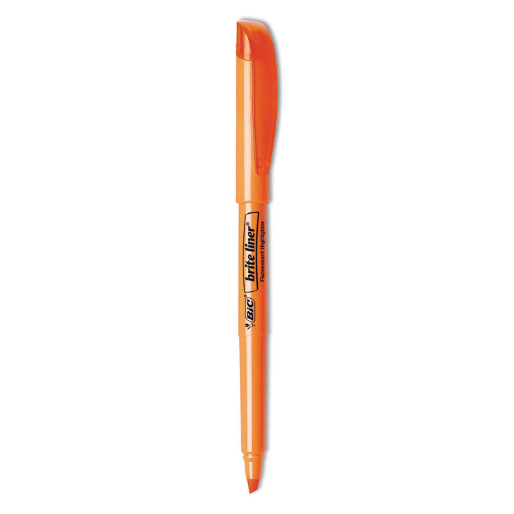 Brite Liner Highlighter, Assorted Ink Colors, Chisel Tip, Assorted Barrel Colors, 5/set
