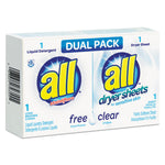 Free Clear HE Liquid Laundry Detergent/Dryer Sheet Dual Vend Pack, 100/Carton