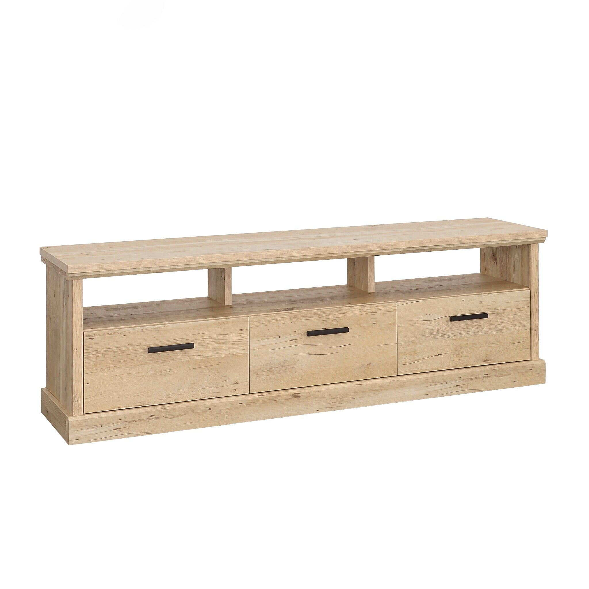 Sauder Aspen Post Credenza TV Stand, Screens up to 70", Prime Oak (433961)