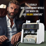 Kolibri Signature V2 Bill Counter, 2 Compartments, Light Gray (SIGNATURE V2)