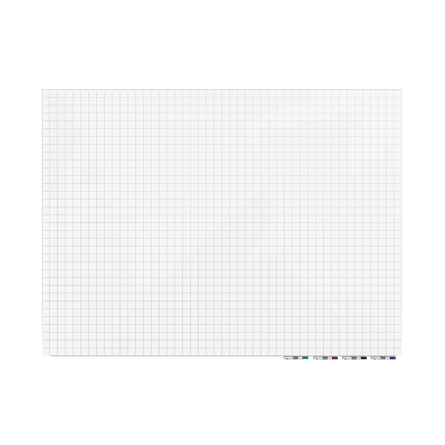 Ghent Grid Aria Magnetic Glass Dry-Erase Whiteboard, 3'H x 4'W (GRPARIASM21G-34)