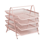 Mind Reader Metal Mesh Front Loading Letter Tray, Letter/Legal Size, Pink (4TPAPER-PNK)