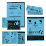 Color Cardstock, 65 lb Cover Weight, 8.5 x 11, Lunar Blue, 250/Pack