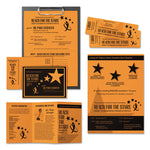Color Cardstock, 65 lb Cover Weight, 8.5 x 11, Cosmic Orange, 250/Pack