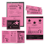 Color Cardstock, 65 lb Cover Weight, 8.5 x 11, Pulsar Pink, 250/Pack
