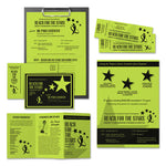 Color Cardstock, 65 lb Cover Weight, 8.5 x 11, Vulcan Green, 250/Pack