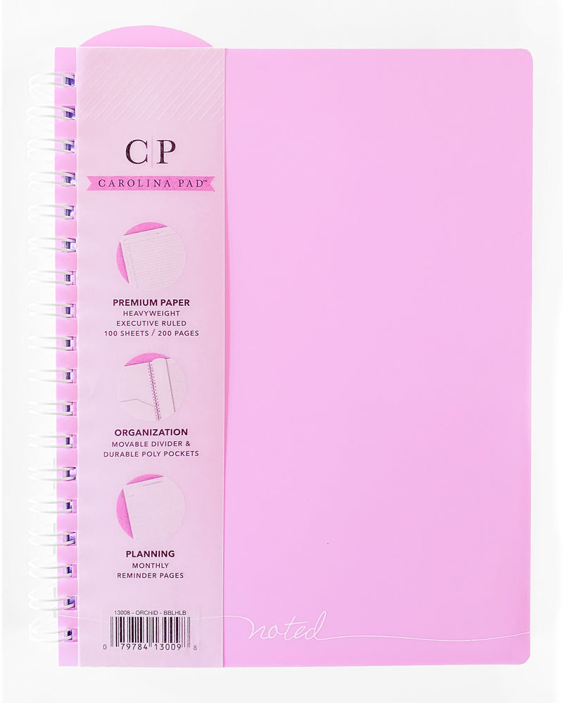 Carolina Pad Noted Premium 1-Subject Professional Notebooks, 7.38" x 9.5", College Ruled, 100 Sheets, Assorted Colors (13008)