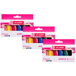 Talens Art Creation Acrylic Paint, Assorted Colors, 12mL, 6/Set, 3 Sets/Bundle (TLN9021860M-3)