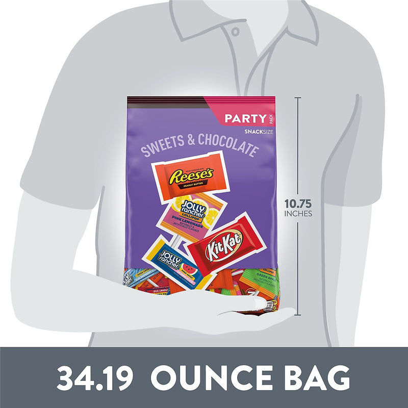 Hershey's Sweets & Chocolate Candy Variety Party Pack, 34.19 oz (HEC93942)