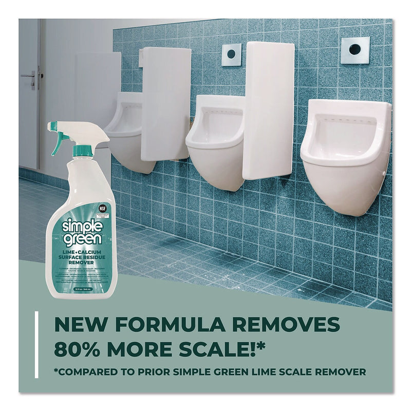 Simple Green Lime Calcium Surface Residue Remover Degreaser, 32 oz., 12/Carton (1710201200032)