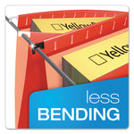 SureHook Hanging Folders, Letter Size, 1/5-Cut Tabs, Red, 20/Box