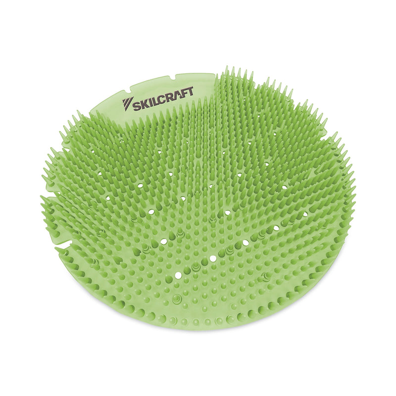AbilityOne SKILCRAFT Extended Power Urinal Screen, Calypso Lime Scent, Green, 6/Pack (NSN6998446)