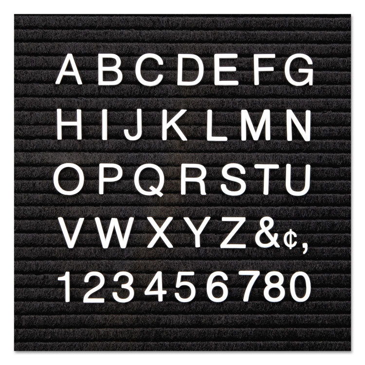 4400 Series Character Set for Felt Surfaces, 1" Tall, White Characters, 300/Set