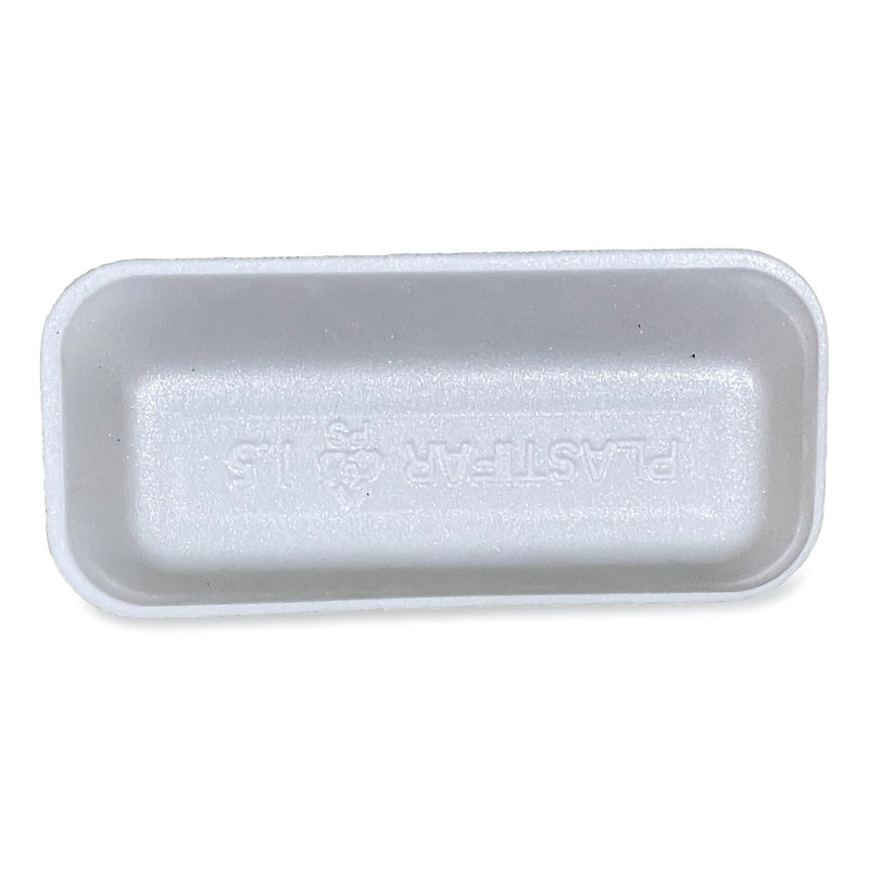 GEN Meat Trays, #1.5, 8.38 x 3.94 x 1.1, White, 1,000/Carton