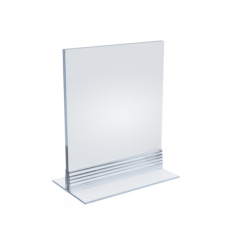 Azar Sign Holder, 5" x 7", Table Top, Clear, Acrylic, 10/Pack (102722-10PK)