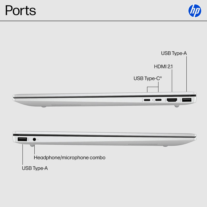 HP OmniBook 5 16" 2K AI Laptop, Intel Core Ultra 7 255U, 16GB RAM, 1TB SSD, +19.25 hours battery, Windows 11 Home