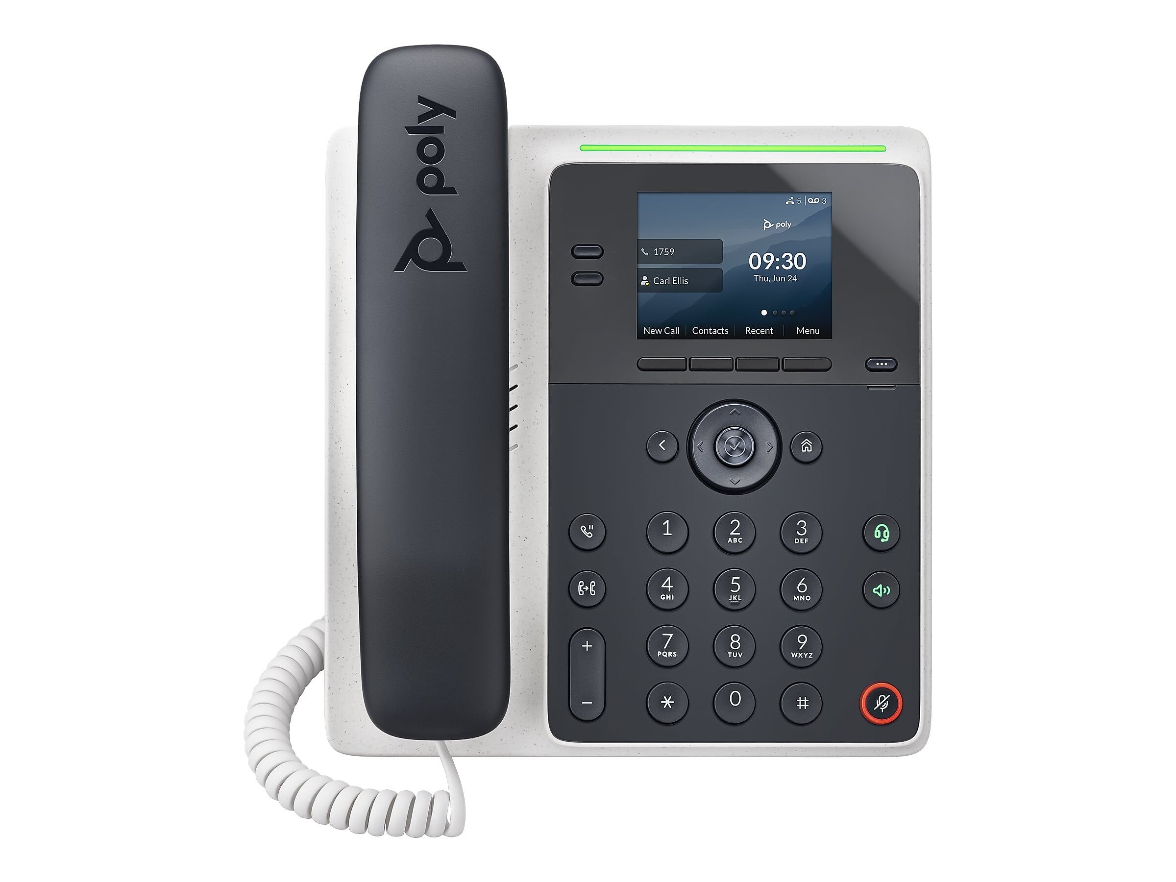 Poly Edge E100 Corded Conference Telephone, Black/White (2200-86980-025)