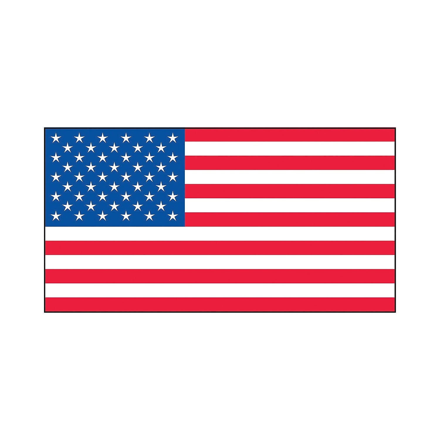 Accuform Hard Hat/Helmet Decal, AMERICAN FLAG, 1" x 1¾", Adhesive Vinyl, 10/Pack (LHTL366)