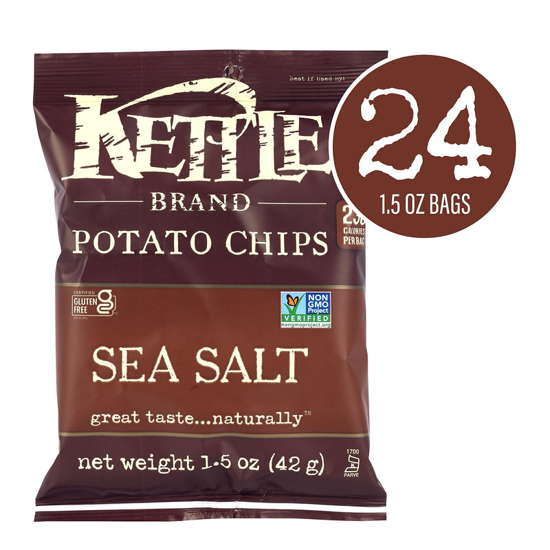 Kettle Brand Gluten Free Sea Salt Potato Chips, 1.5 oz., 24/Box (220-02567)