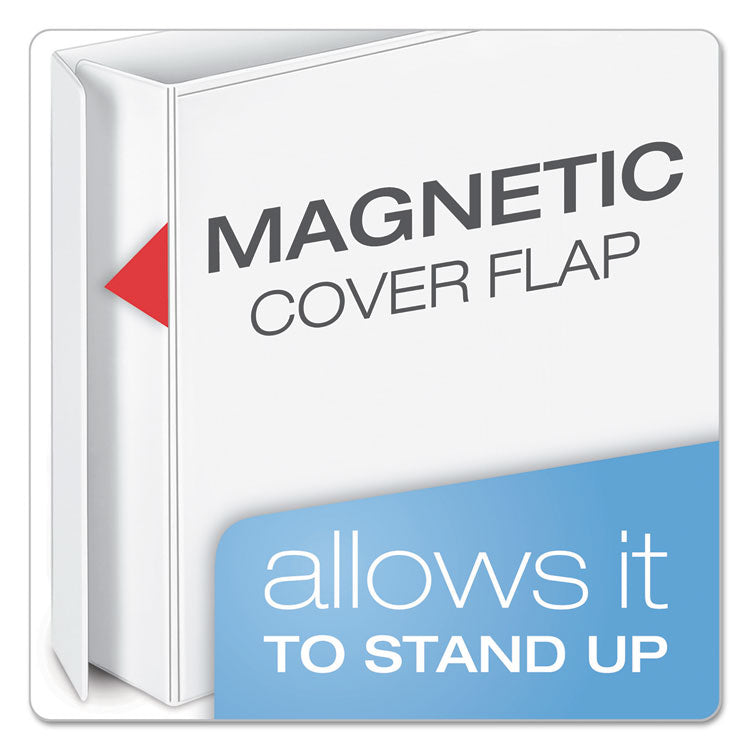 Freestand Easy Open Locking Slant-D Ring Binder, 3 Rings, 4" Capacity, 11 X 8.5, White