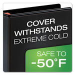 XtraLife ClearVue Non-Stick Slant-D Ring Binder, 3 Rings, 3" Capacity, 11 x 8.5, Black