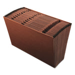 Earthwise by Pendaflex Recycled Indexed Expanding File, 21 Sections, 1/21-Cut Tabs, Legal Size, Red Fiber
