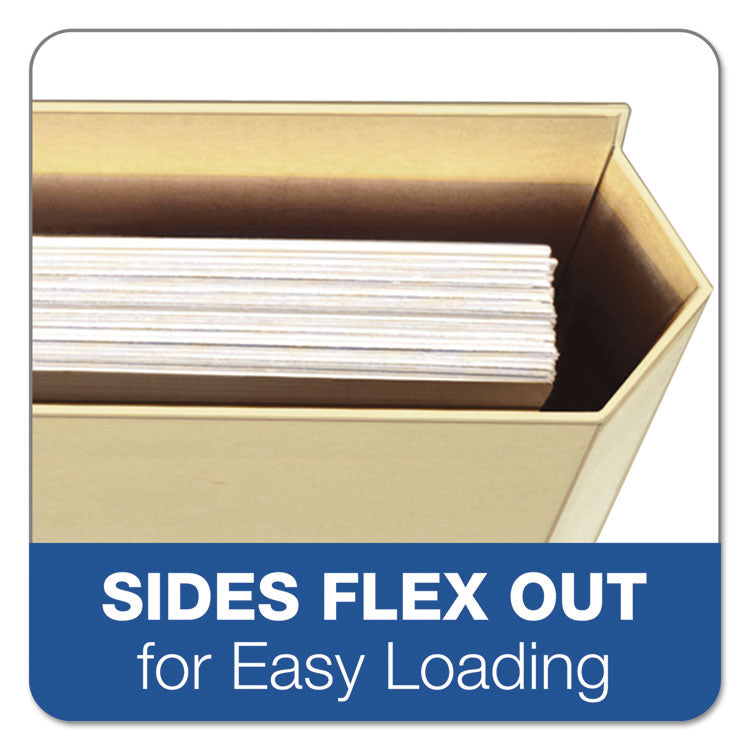 File Folder Pocket, 0.75" Expansion, Letter Size, Assorted Colors, 10/Pack