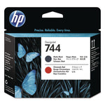 HP 744 (F9J88ACT) Chromatic Red/Matte Black Printhead, 24/Carton