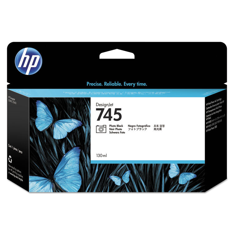 HP 745, (F9J98A) Photo Black Original Ink Cartridge, 20/Carton