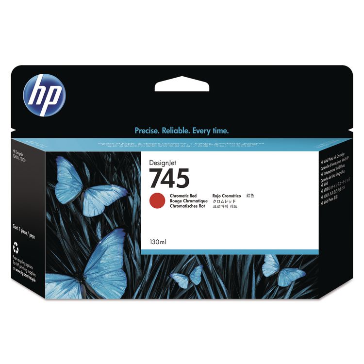 HP 745, (F9K00A) Chromatic Red Original Ink Cartridge, 20/Carton