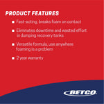 Betco FiberPRO Foam Control Carpet Liquid Defoamer, Fresh Scent, 128 oz., 4/Carton (4030400)