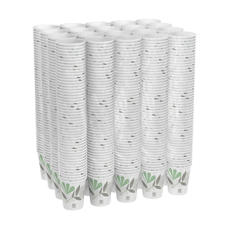 Dixie Pathways Poly Paper Hot Cups, 10 oz., White, 1000/Carton (2340PATH)