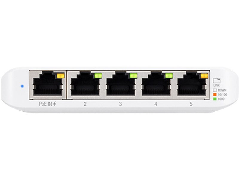 Ubiquiti UniFi Flex Mini 5-Port PoE Switch, 10Gbps, White (USW-FLEX-MINI)