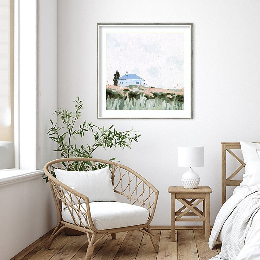 Amanti Art House on a Hill II by Emma Scarvey Wood Framed Wall Art Print, 33" x 33" (A42675543143)