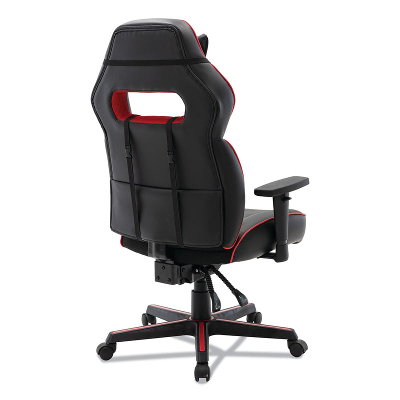 Alera® Racing Style Ergonomic Gaming Chair, Supports 275 lb, 15.91" to 19.8" Seat Height, Black/Red