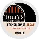Tully's French Roast Decaf Coffee Keurig® K-Cup® Pods, Dark Roast, 24/Box (192419)