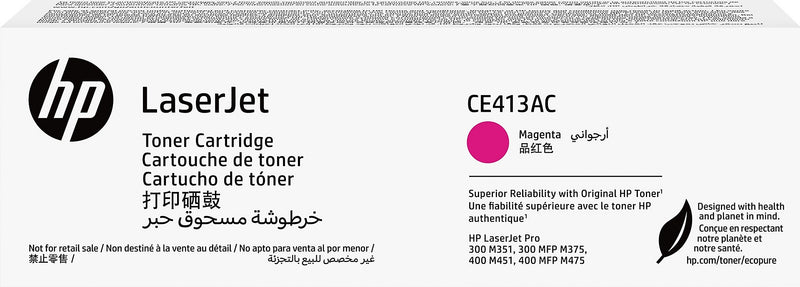 HP 305AC Magenta Standard Yield Toner Cartridge, Prints Up to 2,600 Pages (CE413AC)