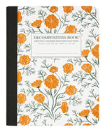 Decomposition California Poppies 1-Subject Composition Notebooks, College Ruled, 80 Sheets, Multicolored (40635)