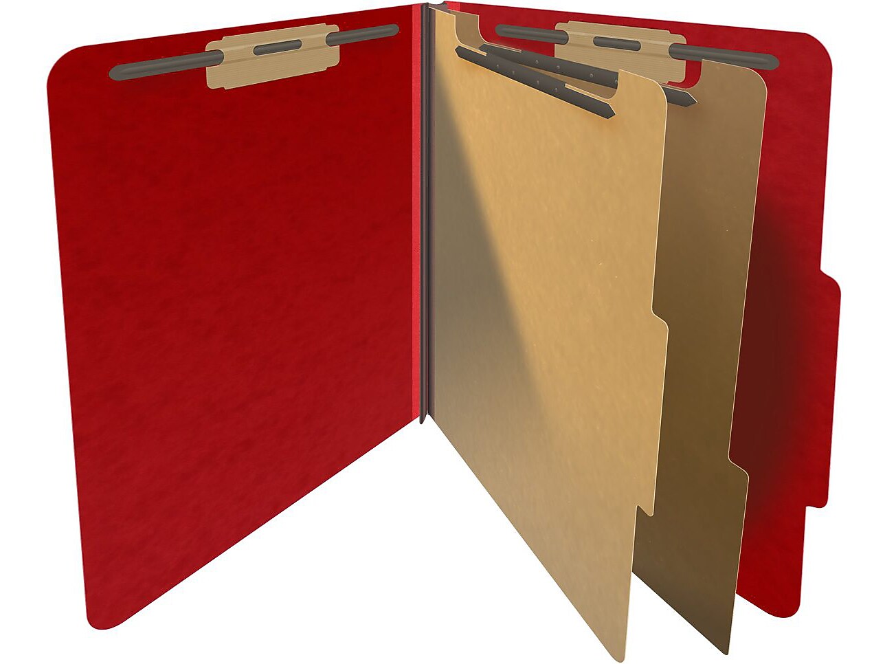 Medical Arts Press Pressboard Classification Folder, 2 Dividers, 2" Expansion, Letter Size, Deep Red, 10/Box (DV-T42-26-3DRD)