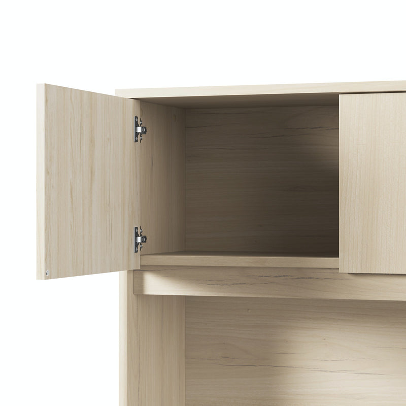 Bush Business Furniture Studio C 72"W U Shaped Desk with Hutch and Mobile File Cabinet, Natural Elm (STC003NESU)