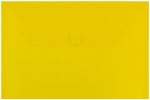 JAM Paper Premium Plastic Document File, Legal, Yellow, 3/Pack (235828262X3)