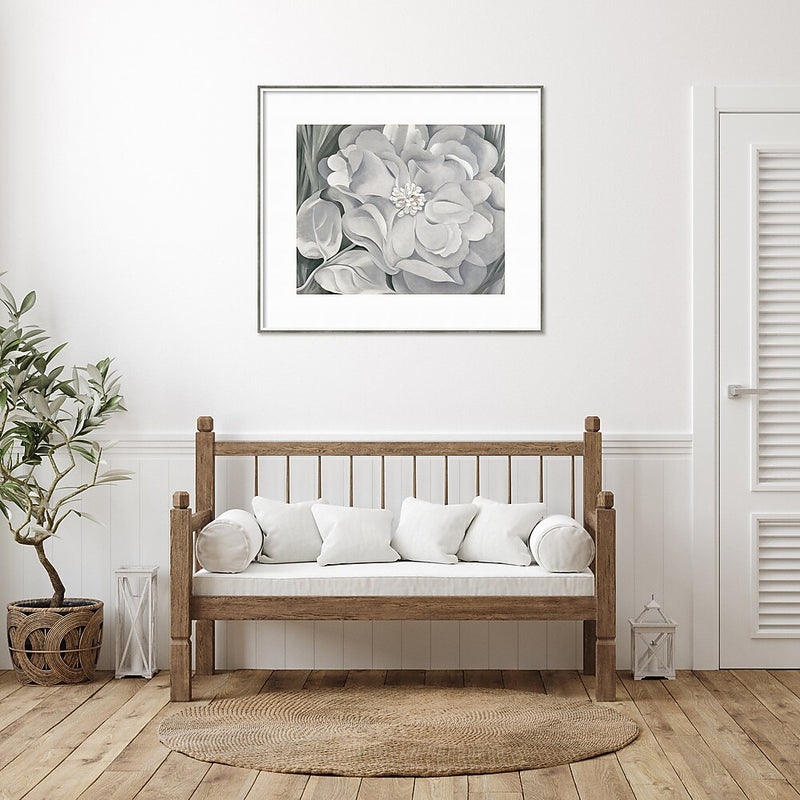 Amanti Art The White Calico Flower 1931 by Georgia O'Keeffe Wood Framed Wall Art Print, 41" x 36" (A42675530275)