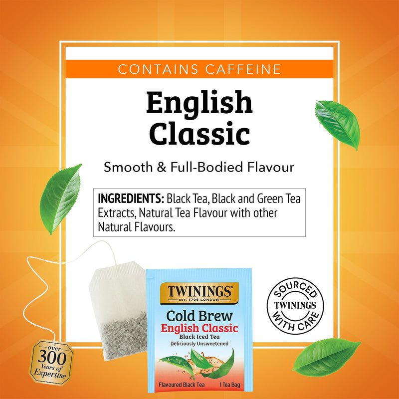 Twinings Cold Brewed English Classic Black Tea Bags, 20/Box (F07409)