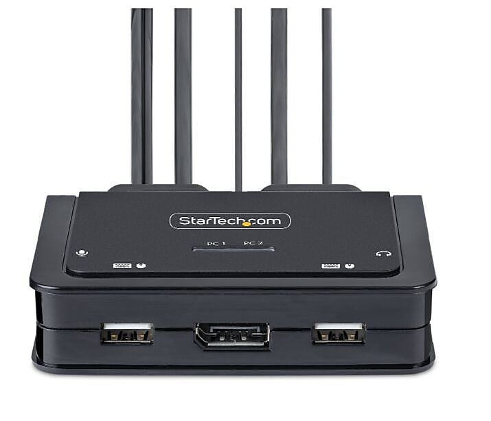 Startech 2-Port USB-C Cable KVM Switch, 4K 60Hz DisplayPort Output (C2-D46-UC2-CBL-KVM)