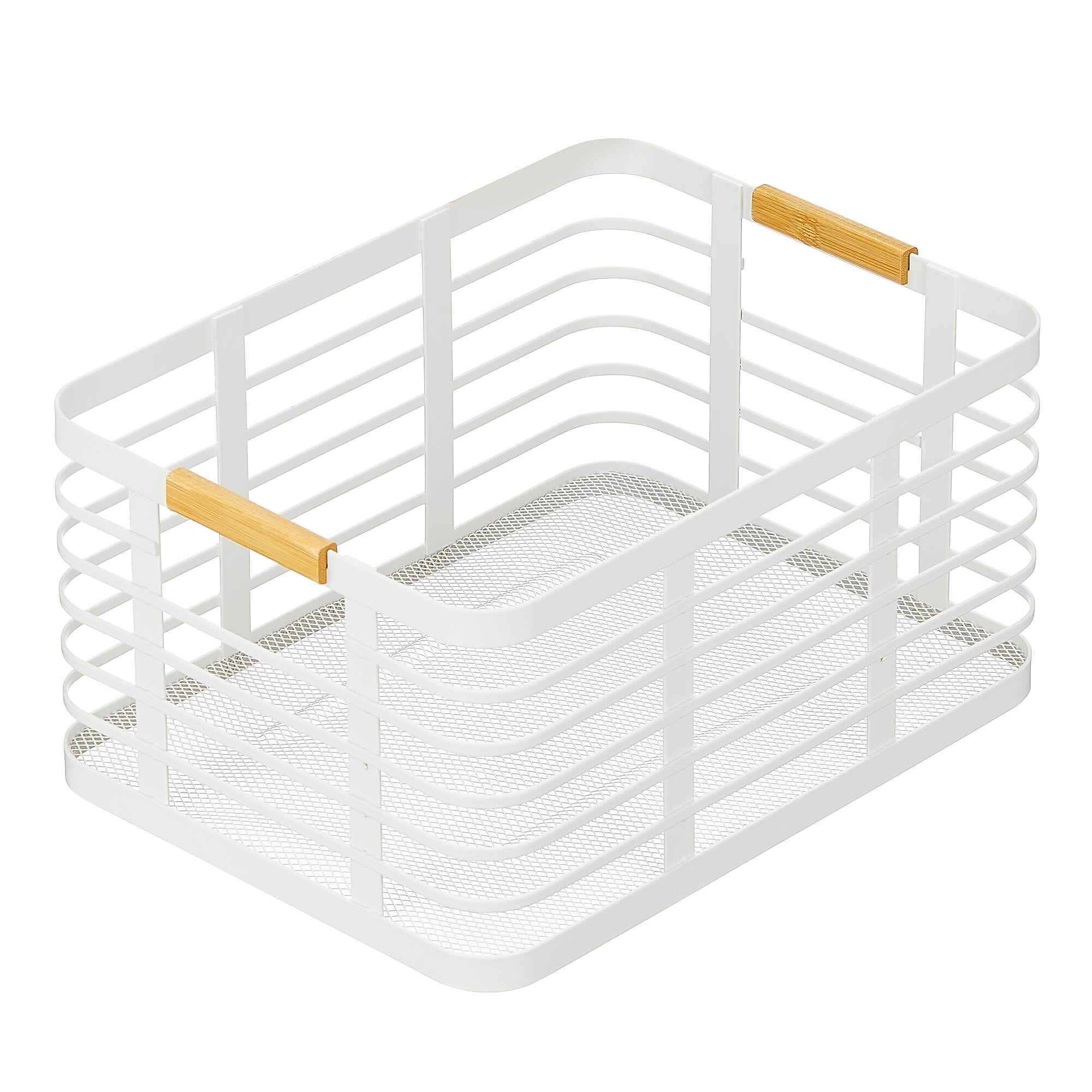 mDesign Steel Organizers, Matte White/Natural (25943)
