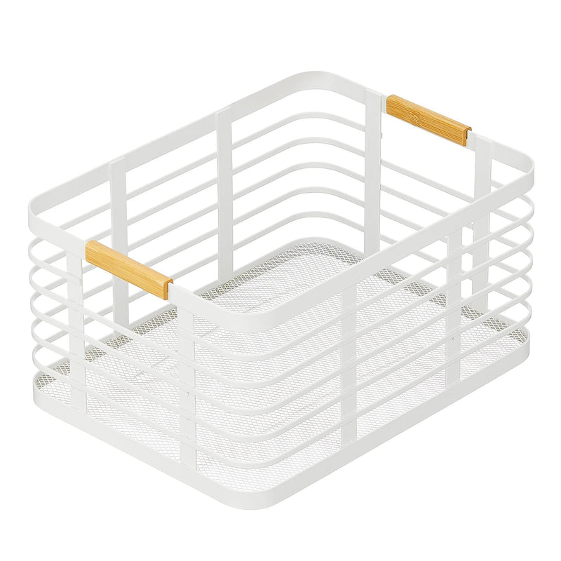 mDesign Steel Organizers, Matte White/Natural (25943)