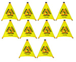 Alpine Industries Caution Wet Floor Sign, Yellow, 10/Pack (ALP498-20-10PK)