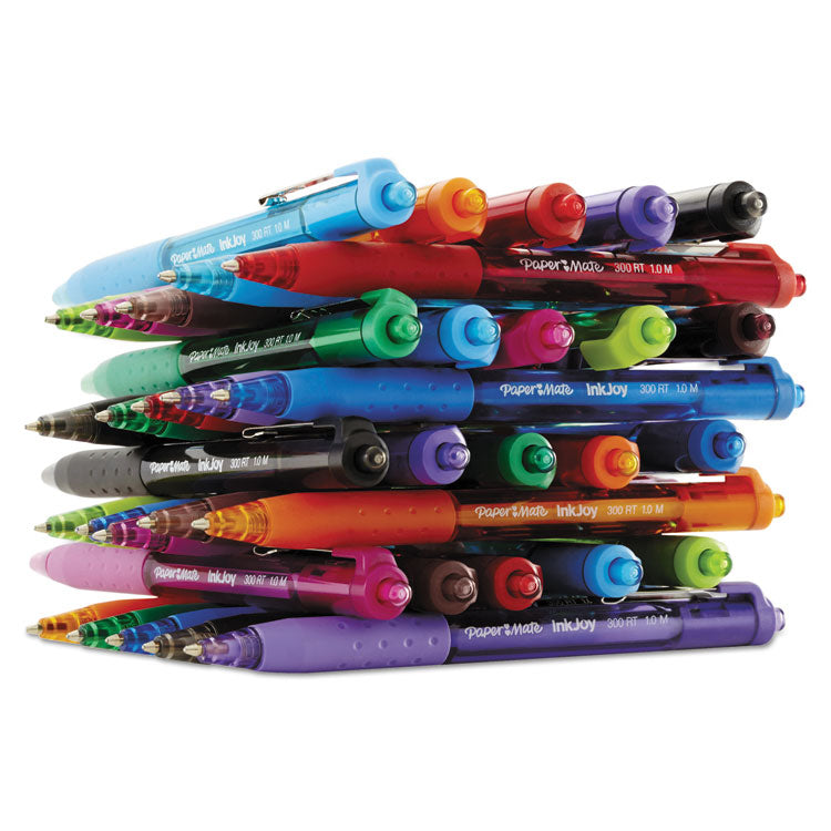 InkJoy 300 RT Ballpoint Pen, Retractable, Medium 1 mm, Assorted Ink and Barrel Colors, 8/Pack