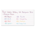InkJoy 100 Ballpoint Pen, Stick, Medium 1 mm, Assorted Ink and Barrel Colors, 8/Pack